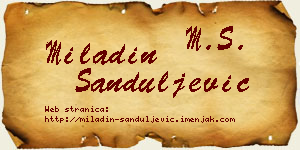 Miladin Sanduljević vizit kartica